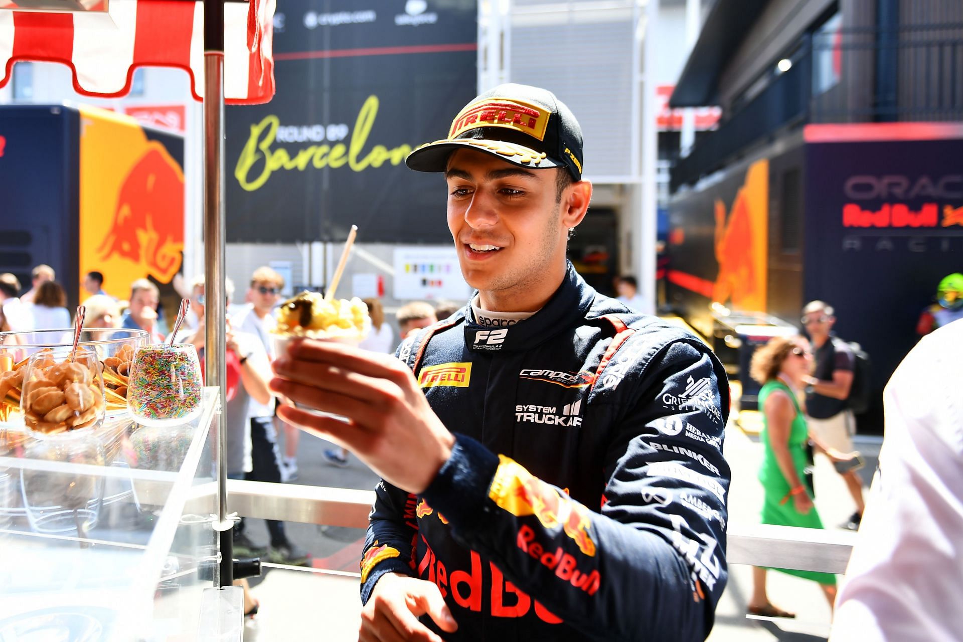 Red Bull junior Arvid Lindblad at Formula 2 Championship - Round 6 Barcelona - Feature Race - Source: Getty